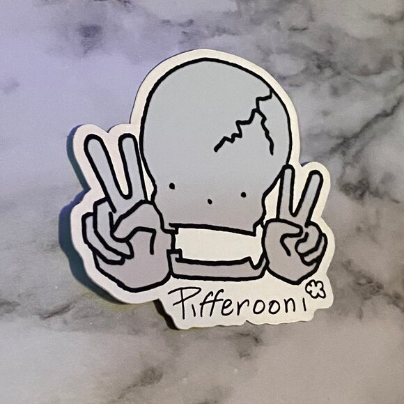 Pifferooni Original Skull Large Holographic Glitter Sticker Pack - Picture 5 of 6